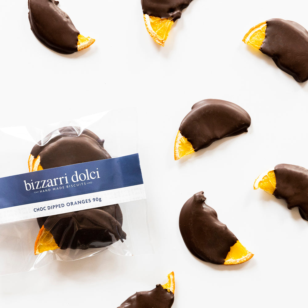 
                  
                    Load image into Gallery viewer, Chocolate Dipped Oranges - 90g
                  
                